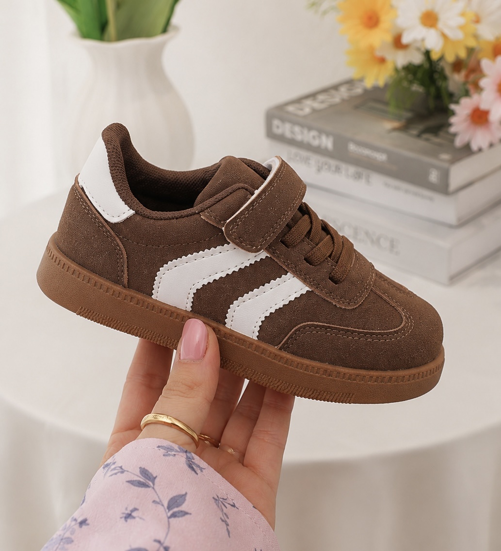Stripe Sneakers -Marron