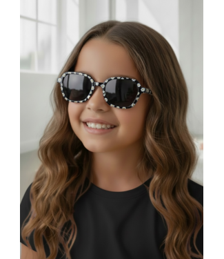 Kinder Zonnebril - Flowers Zwart (5-8 jaar)