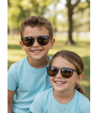 Kinder Piloten Zonnebril - Zwart (5-8 jaar)