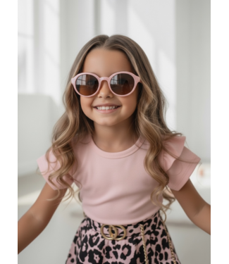 Kinder Zonnebril - Glitter Roze (5-8 jaar)