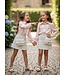 Satin Blouse & Skirt Set - Roze (Met tasje)
