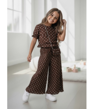 Top & Plisse Set - Dots Marron
