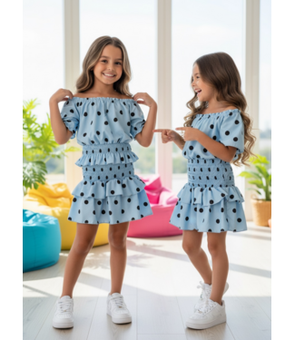 Dots Skirt Set (2-Delig) - Blauw