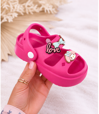Love Sandalen (Met Jibbitz) - Fuschia