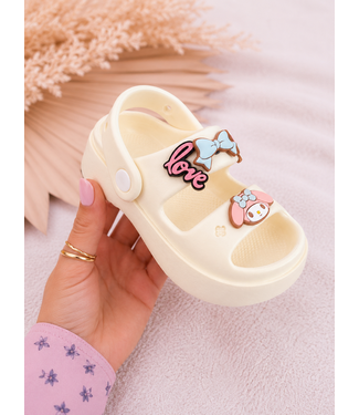 Love Sandalen (Met Jibbitz) - Beige