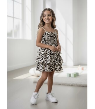 Leopard Dress - Beige