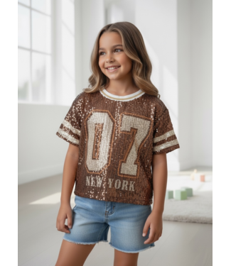 New York Glitter Shirt - Champagne