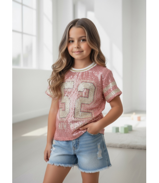 New York Glitter Shirt - Roze