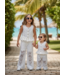 Kanten co-ord set top & broek - Wit (Verzenddatum 25 mei)