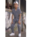 Polo Blouse & Trouser Set - Grijs