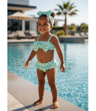 Dots Bikini Met Haarband - Vert