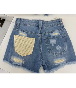 Denim Bling Short - Blauw