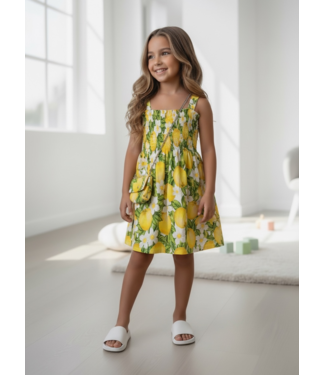 Lemon & Flower Dress (Met Tasje)