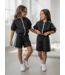 Vest & Short Stripe Set - Zwart