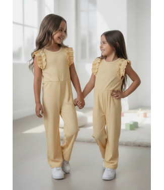Draakjes en Boefjes Plisse Jumpsuit - Champagne