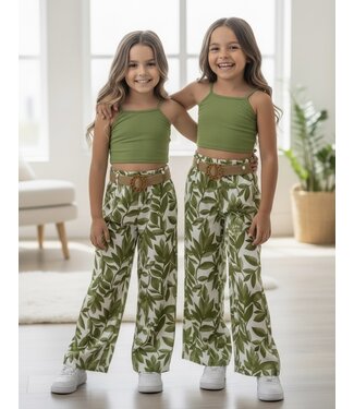 Tropical Belted Set - Groen