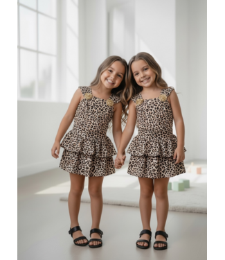 Leopard Skirt Set - Bruin