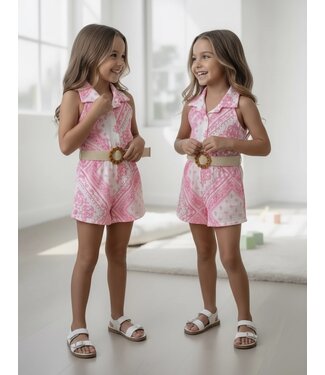 Draakjes en Boefjes Senna Jumpsuit (Met Riem) - Roze
