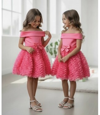 Shoulder Dress - Fuschia