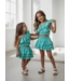 Dots Ruffle Skirt Set - Turquoise