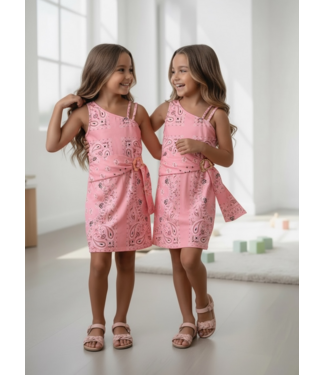 Sweet Bandana Dress - Roze