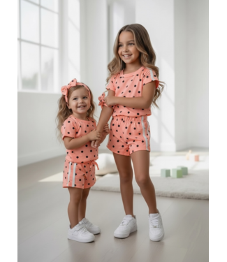 Dots Set (Met haarband) - Peach