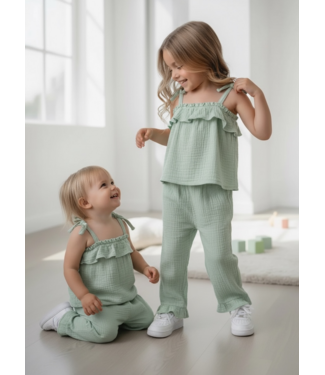 Dirkje  Ruffle it up 2 piece set - aQua Green