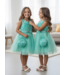 Flower jurk (met tasje) - Mint