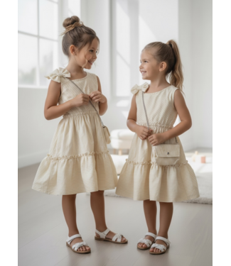 Super cute dress (Met tasje) - Beige