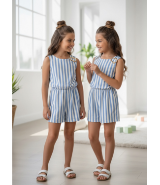 Draakjes en Boefjes Stripe Jumpsuit - Blauw