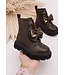 Sparkle Bow Veter Boots - Marron (verzenddatum 3 sept)
