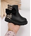Mini Diva Boots - Zwart/Leopard ✪