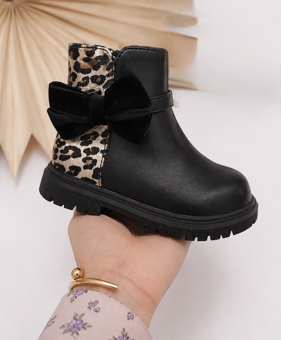 Mini Diva Boots - Zwart/Leopard ✪