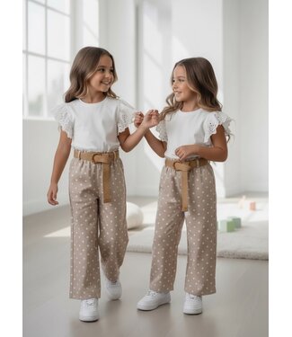 Dots Pants - Beige