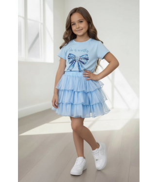Shiny skirt - Blauw