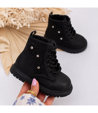 Flower Boots - Zwart