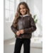 Urban Leather Hoodie Jacket - Marron
