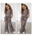 Leopard wide leg set (met tasje) - Rouge