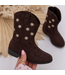 1Suede Cowboy Boots - Marron