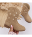 Suede Cowboy Boots - Beige ✪