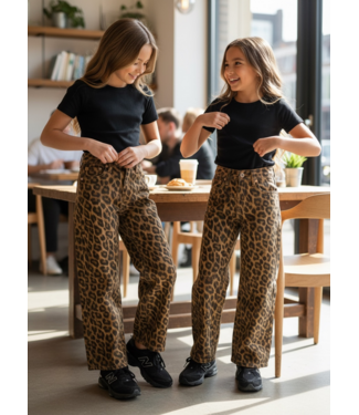 Denim Jeans  - Leopard Bruin