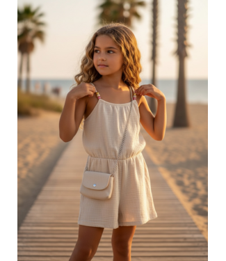 Draakjes en Boefjes Bali Jumpsuit Met Tasje - Beige