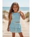 Leopard Skirt Set - Turquoise