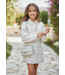 Satin Blouse & Skirt Set - Champagne (Met tasje)