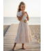 Mousseline Long Dress (Met Riem) - Beige (Verzenddatum 10 juli)