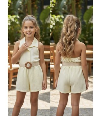 Draakjes en Boefjes Senna Jumpsuit (Met Riem) - Geel