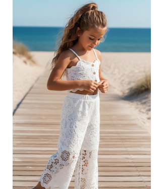 Kanten co-ord set - Wit