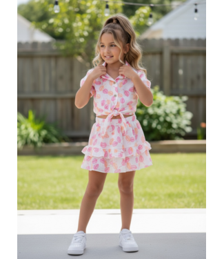 Sunny Leafs Set - Roze/Oranje