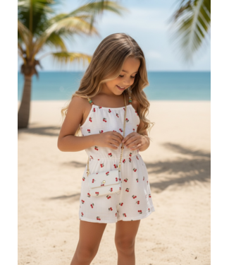 Draakjes en Boefjes Cherry Jumpsuit Met Tasje