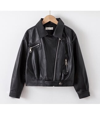 Leatherlook Jacket - Zwart